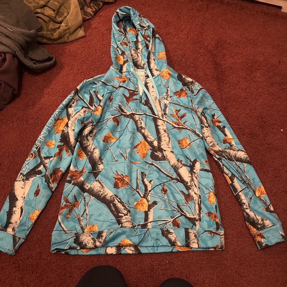 Legendary Whitetails Blue and Orange Camouflage Hoodie